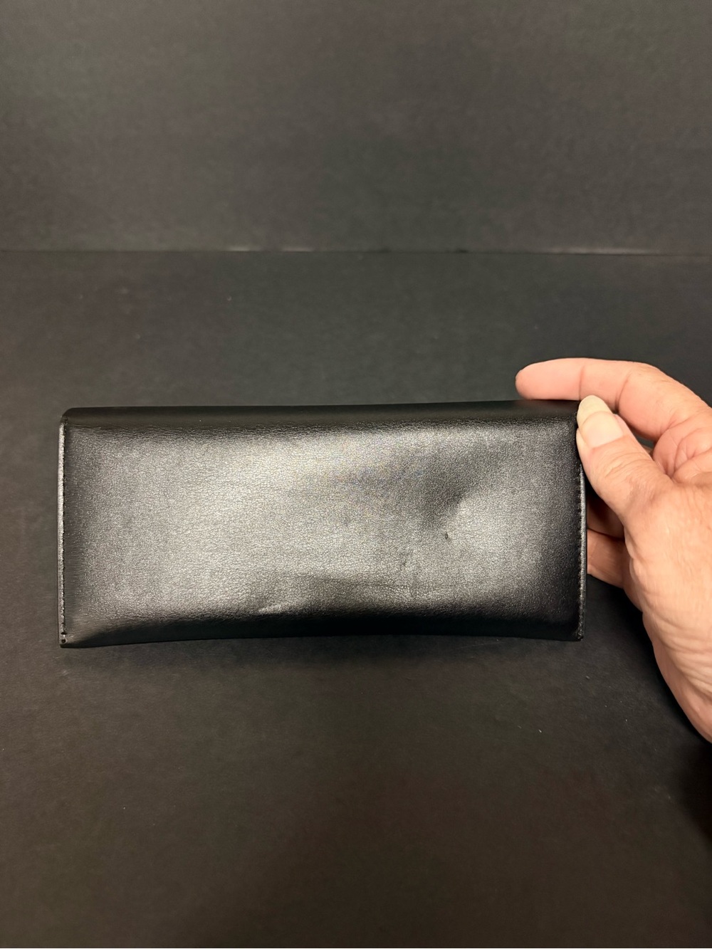 L.A.M.B. Black Embossed Leather Eyeglass Case - Picture 4 of 6